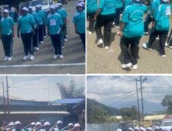 TP PKK Kabupaten Dogiyai Ikut Lomba Gerak Jalan Memperingati HUT RI ke-81